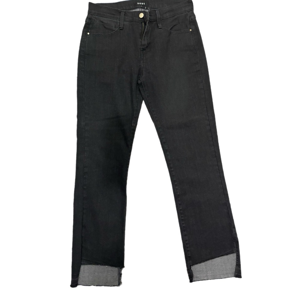 DKNY Women's Straight Leg Black Jeans